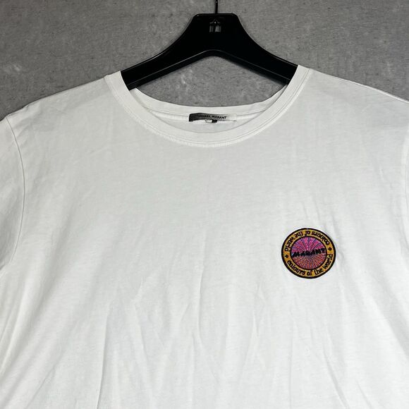 Isabel Marant T-Shirt Mens Size XL White Short Sleeve Logo 100% Cotton - Picture 2 of 13